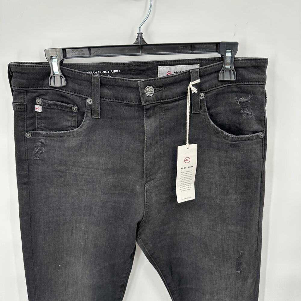 AG Jeans Adriano Goldschmeid NWT The Farrah Skinny Ankle Jean Black Cafe // 31 - Picture 6 of 14